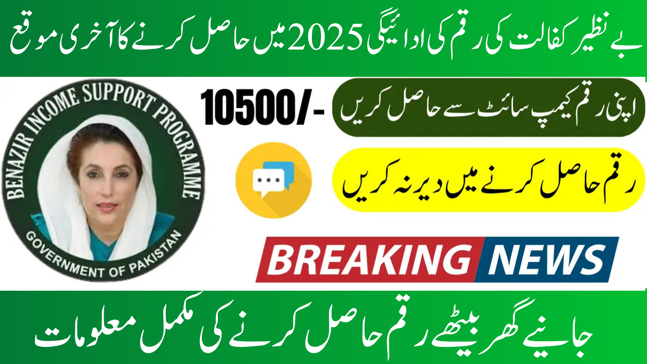 Payment for Benazir Kafaalat 13500 Issued in 2025