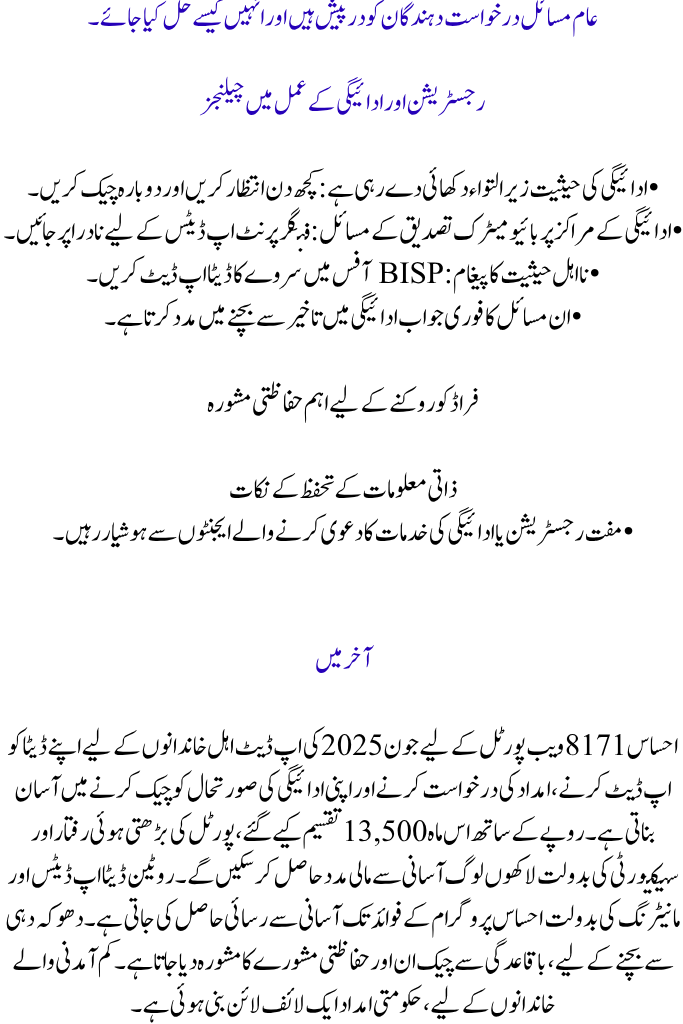 Web Portal for Ehsaas Program 8171
